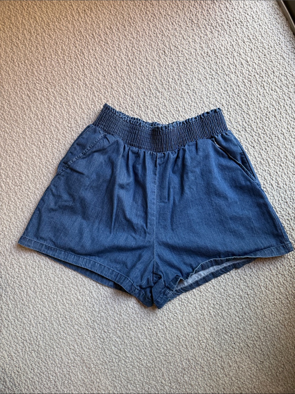 Universal Thread High-Waist Navy Smocked-Waist Shorts